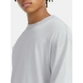 thumbnail image 4 of No Boundaries Cotton Oversized Tee with Long Sleeves, Men's & Big Men's, 4 of 5