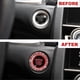 thumbnail image 3 of Car Engines Start Stop Accessories for Car Interior Decoration Red 2pcs Rhinestone Diamond Sticker, 3 of 3