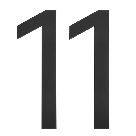 Uxcell House Numbers, 2 Pcs 4 Inch Self-adhesive Acrylic Modern House Number for Outside Address Mailbox Door Farm House Office Apartments Hotel Room, Black (1)