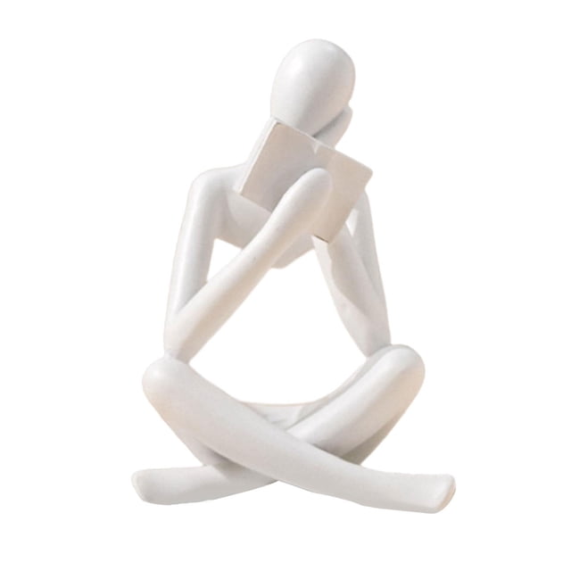 Estatua de pensador abstracta decorativa gente escultura adornos modernos nórdicos para 8cmx6cmx12cm