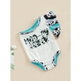 thumbnail image 3 of Bagilaanoe Newborn Baby Girl Rompers Letters Print Fly Sleeve Bodysuit 3M 6M 12M 18M Infant Summer One Piece Jumpsuit, 3 of 9