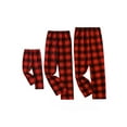 thumbnail image 1 of Frontwalk Family Plaid Pajamas Pants Women Men Casual Straight Leg Pants Christmas Sleepwear Elastic Waist Pj Bottoms Red Dad 2XL, 1 of 8