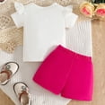 thumbnail image 6 of Hessimy Toddler Girl Pajama Set 2 Piece Short Sleeve & Shorts Cotton PJs,Cozy Kids Nightwear(Hot Pink,2-3 Years), 6 of 6