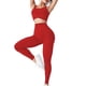 thumbnail image 1 of Gibobby Conjunto de entrenamiento para mujer Ropa de yoga sin costuras con conjunto de almohadillas para el pecho Top y pantalones deportivos para mujer Conju(Rojo,CH), 1 of 4