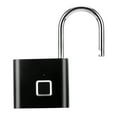 thumbnail image 4 of Cerradura de puerta Seguridad Sin llave USB Recargable Huella digital Candado inteligente Negro IP65, 4 of 8