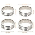 8pcs Ring Blanks Grooved Plain Finger Ring Stainless Steel Finger Ring