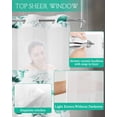 thumbnail image 4 of No Hook Shower Curtain with Snap in Liner, Vintage Turquoise Mushroom Hotel Shower Curtains for Bathroom, Washable Shower Curtain Liner Set with Mesh Top Window, 54"x78", 4 of 6