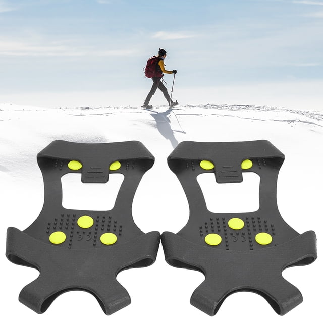 Shoe Spikes For Snow And Ice, TPE Ice Cleats Spikes Shoes with 10 Teeth For Hiking Climbing