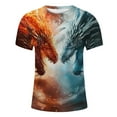 thumbnail image 3 of Big and Tall Shirts for Men T Shirt Summer Short Sleeve T Shirt Top Animal Themed Graphic 2xl Tall Mens Shirts Men Dry Blend Mens Graphic Man Mod Bod Tops Medium for 2XL, 3 of 4