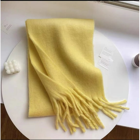 Zhuge Women's Scarf Pashmina Shawls and Wraps for Evening Dresses Travel  Winter Wedding Feel Large Scarves,Yellow C