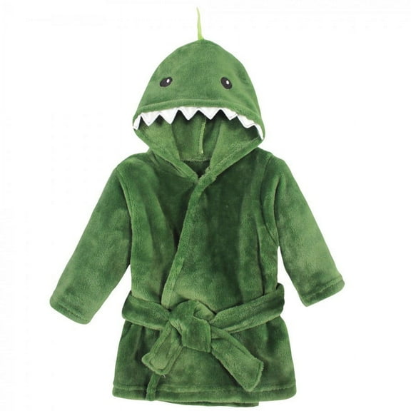 Hudson Baby Infant Unisex Plush Animal Face Bathrobe, Dinosaur, 0-9 Months