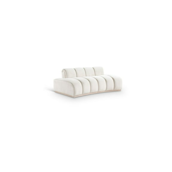 Meridian Furniture Jace Cream Velvet Loveseat