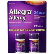Allegra Allergy - 45 Tablets (180 mg each) 2 PACK = 90 TABLETS!