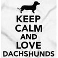 thumbnail image 2 of Keep Calm Love Dachshunds Dog Joke Plus Size Long Sleeve Graphic Tee Shirt Brisco Brands 3X, 2 of 5