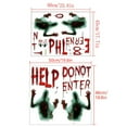 thumbnail image 2 of Openpig 2pc Halloween Masquerade Party Haunted Houses Decoration Window Poster, 2 of 9