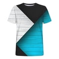 thumbnail image 3 of Mens Camisas de Manga Corta Impresión Casual Deportes Cuello Redondo Blusa, Poliéster Ligero para la Primavera Verano Al Aire Libre Uso Diario, 3 of 4