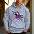 thumbnail image 5 of Men's 330g 100% Cotton Spray Skull Pattern Terry Dropped Shoulder Hoodie, 5 of 15