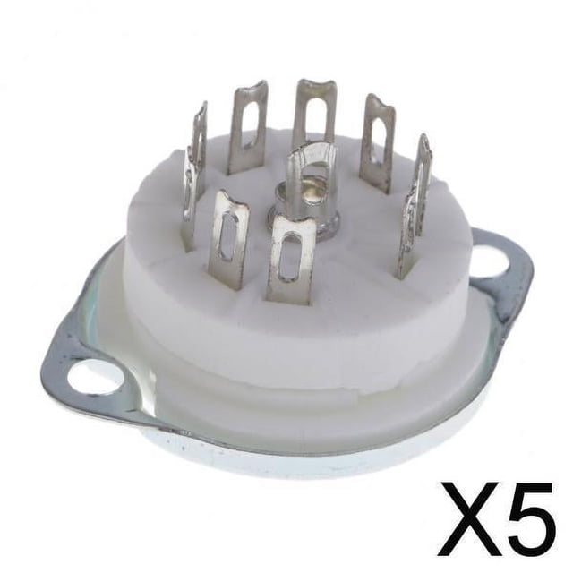 Zócalo de tubo de vacío de montaje en PCB de 6x9 pines GZC9-F para 12AX7,12AT7,12AU7 5 piezas