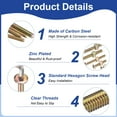 thumbnail image 3 of 10 Pack M8x16mm Hex Socket Head Screws Bolt with Barrel Nuts & M5 Wrench, 3 of 7