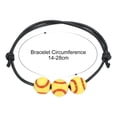 thumbnail image 2 of Uxcell Baseball Bracelets, 30 Pcs Baseball Gifts Adjustable Wristbands Yellow Red, 2 of 6