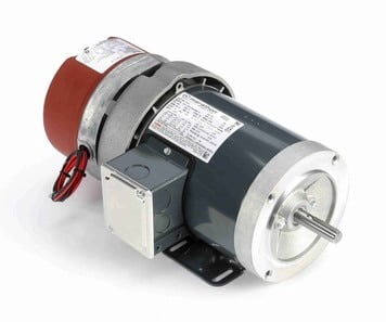 1/2 hp 3 phase 1800 RPM 56C Frame 208-230/460V TEFC Marathon Electric Brake Motor # D452