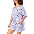 thumbnail image 5 of Disney Womens Short Pajama Set with Pockets ( Purple,XS), 5 of 6