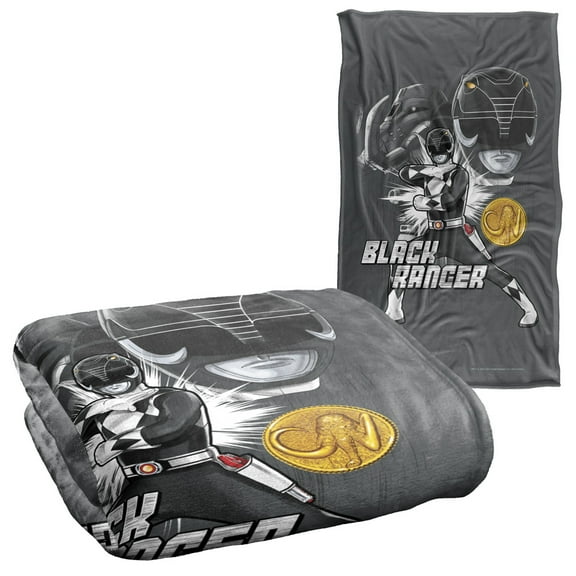 Power Rangers Black Ranger Silky Touch Super Soft Throw Blanket 36" x 58"