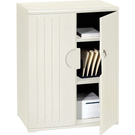 Iceberg Officeworks 2 Shelf Storage Cabinet 1 Each Platinum