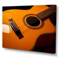 thumbnail image 2 of Designart "Beautiful Orange Guitar Captured" Music Canvas Wall Art, 2 of 7