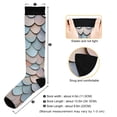 thumbnail image 3 of FORMRS Womens Knee High Socks Casual Long Thick Travel Daily Wear, 1 Pair, Blue Shimmering Pattern, 3 of 6