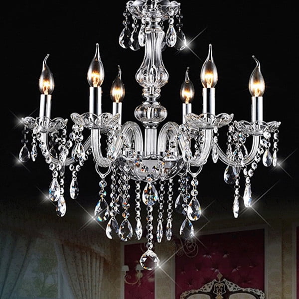 Modern Elegant Crystal Chandelier Ceiling Light Pendant 4 Lamp Fixture E12 