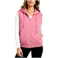 thumbnail image 2 of jobturf Sleeveless Hoodies for Women Athletic Workout Drawstring Sweatshirts Zip up Vest Spring Summer Fashion Lightweight Jackets with Pocket, 2 of 9