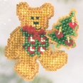 thumbnail image 1 of Teddy's Tree Beaded Counted Cross Stitch Kit Mill Hill 2006 Winter Holiday MH18-6301, 1 of 4