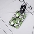 thumbnail image 5 of Luggage Tags for Suitcases, green Cactus skull Leather Bag Luggage Tags ID Label Tags Privacy Protection Travel Bag Labels, 5 of 6