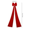 thumbnail image 2 of Extra Large Red Velvet Christmas Bow 78.74x15.74 Inch, Vintage Style Giant Wreath Bow for Christmas Tree Topper, Outdoor Indoor Holiday Party Decorations (1PC), 2 of 6