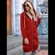 thumbnail image 5 of Sudadera con Capucha y Cremallera para Mujer, Chaqueta Informal de Larga para Otoño, Chaquetas Largas de Otoño con Bolsillos, Túnica Gran Rojo L, 5 of 9