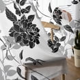 thumbnail image 6 of Black And White Flowers Tulle Curtains for Living Room Bedroom Modern Chiffon Sheer Kitchen Curtains, 6 of 7
