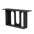 thumbnail image 4 of Harper & Bright Designs Wood Curved Console Table with Shelf , Modern Entryway Table with Ash Veneer Designed for Entryway and Hallway , Black, 4 of 8