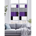 thumbnail image 4 of Reusable Static Cling Window Tints, Purple Grey Geometric Window Privacy Film Frosted, Modern Black White Abstract Art Heat Control Windows Films for Offices, Balcony, 29.5 x 118 Inches, 4 of 9
