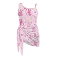 thumbnail image 7 of SEANATIVE Size 13-14 Years Girls Swimsuits One Piece Bathing Suit 2 Piece Set with Mesh Sarong Coverup Cut Out Beach Swimwear for Kids Teen Girl, Cartoon Bunny Easter Egg Daisy Pink, 7 of 7