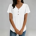thumbnail image 4 of SYMOID Womens White Lace Sleeve Babydoll Top, Flowy Empire Waist Tunic Blouse to Hide Tummy, Soft Stretch Casual Top for Everyday,Size XL, 4 of 9