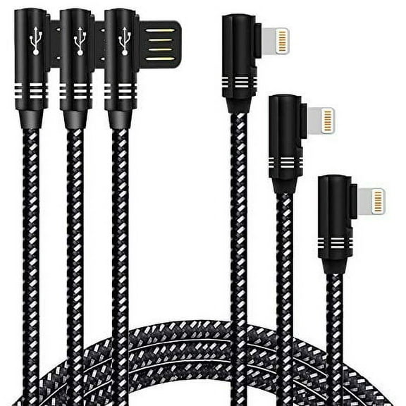 3Pack 6ft Charger Cable Extra-Long 2M Charging Cable Nylon Braided, Fast Charge Cable Cord with Data Sync Compatible for iPhone X Case/8/8 Plus/7/7 Plus/6/6s Plus/5s/5,iPad Mini Case