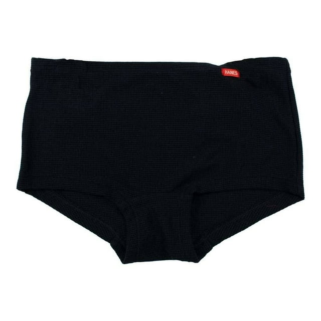 Pantaleta Hanes Para Mujer con Elástico en la cintura y en las Piernas Navy Negro Talla G