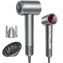 ZC WAS Hair Dryer Brush & 7 in 1 Hair Styler, 1200 Watts, Ionic Technology, Silver