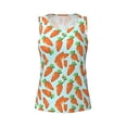 thumbnail image 4 of Fotbe Cartoon Carrot Womens Loose Fit Casual Flowy Slim-Fit Tank Tops Athletic Round Neck Trendy Sleeveless Summer Tops for Gym and Yoga-Large, 4 of 9