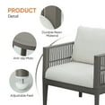 thumbnail image 6 of Werph 3 Pieces Patio Furniture Set, Outdoor Furniture Patio Set with Washable Cushions Balcony Furniture Patio Chairs Set of 2 Front Porch Furniture Set, 6 of 8