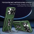 thumbnail image 5 of ShellTech for iPhone 13 Pro Max Case with Slide Camera Cover,Military Grade Protection Case Shockproof Ring Kickstand Cover for iPhone 13 Pro Max ,Darkgreen, 5 of 10