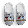 thumbnail image 3 of Cuphead Mugman Kid's Cotton Slippers Winter Warm Soft Plush Slippers with Rubber Sole Non-Slip Indoor Outdoor Slip on Shoes Fluffy House Slippers For Boys Girls Teen, 3 of 8