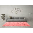 thumbnail image 3 of Ahgly Company Machine Washable Indoor Square Abstract Red Modern Area Rugs, 7' Square, 3 of 4
