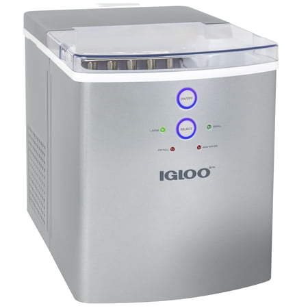 Igloo ICEB33SL Large-Capacity Automatic Portable Electric Countertop Ice Maker Machine, 33 Pounds in